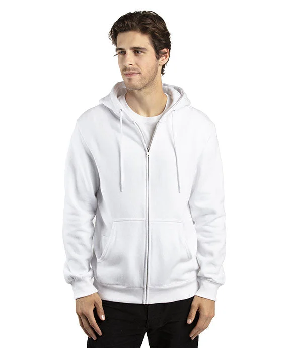 320Z - Threadfast Apparel Unisex Ultimate Fleece Full-Zip Hooded Sweatshirt | White