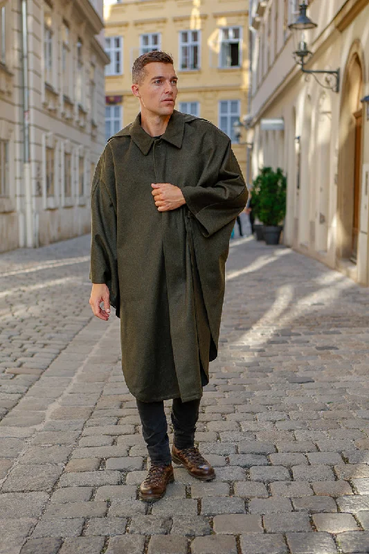 Unisex / Men's Green Loden Cape