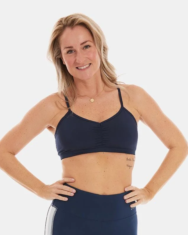 Women's bras using a bamboo fiber liningAdjustable Bra – Night Swim Navy