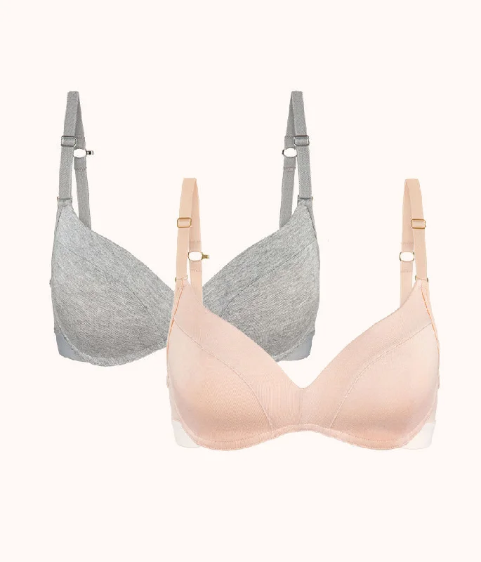 Women's bras featuring a microfiber materialWomen's bras featuring a microfiber materialAll-Day No-Wire Push-Up Bra Bundle: Toasted Almond/Heather Gray Women's bras featuring a microfiber materialWomen's bras featuring a microfiber materialAll-Day No-Wire Push-Up Bra Bundle: Toasted Almond/Heather Gray