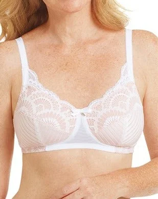 Women's maternity bras with adjustable strapsAmoena Karolina Wire-Free Bra - White/Light Sand