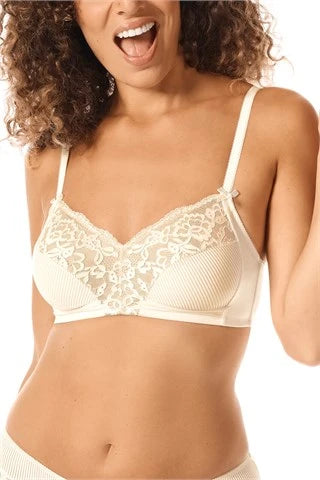Women's bras with adjustable back closuresAmoena Kyra Wire-Free Bra - Off-White