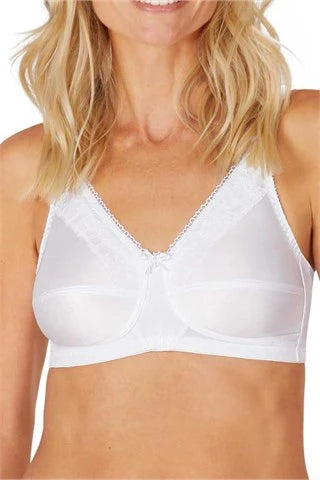 Women's nursing bras with easy - access clipsAmoena Nancy Wire-Free Bra - White