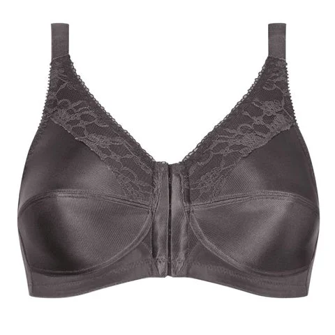 Women's animal - print brasAmoena Nancy Front-Closure Mastectomy Bra Dark Grey
