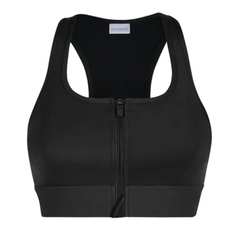 Women's bras with a silk blend for luxuryAmoena Zipper Mastectomy Bra Black