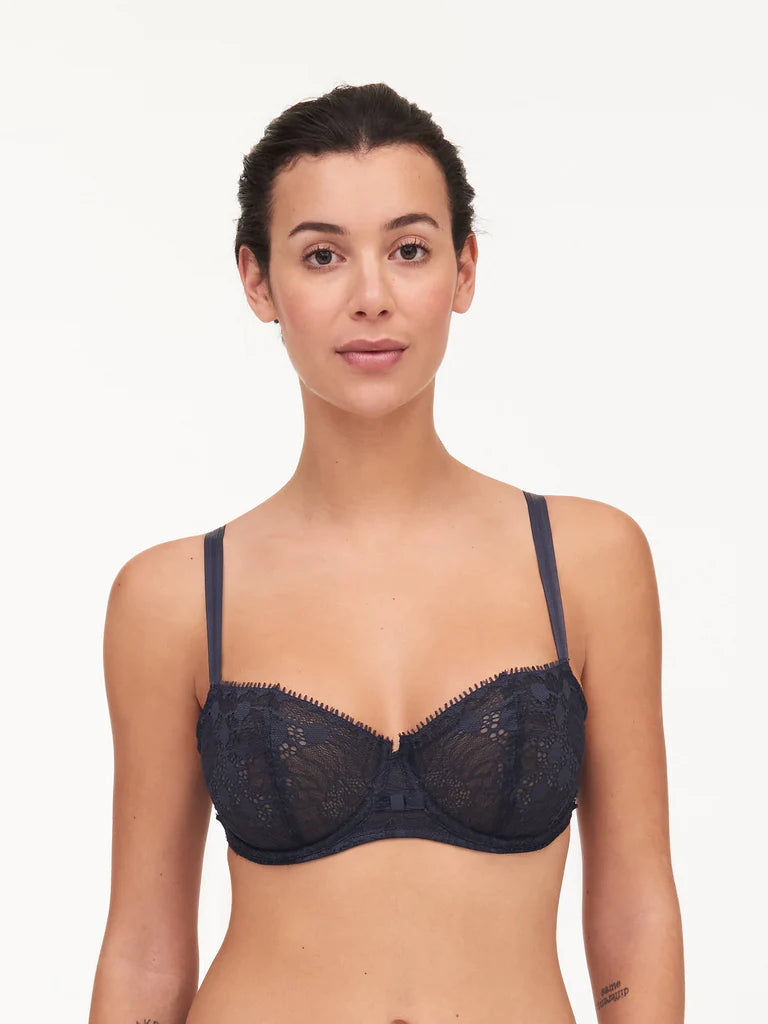 Women's wireless bras for all - day comfortChantelle - Day to Night Demi Bra | Deep Grey