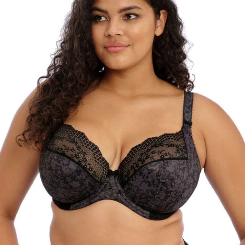 Women's balconette bras with lace trimElomi Lucie UW Plunge Bra EL4490 in Black
