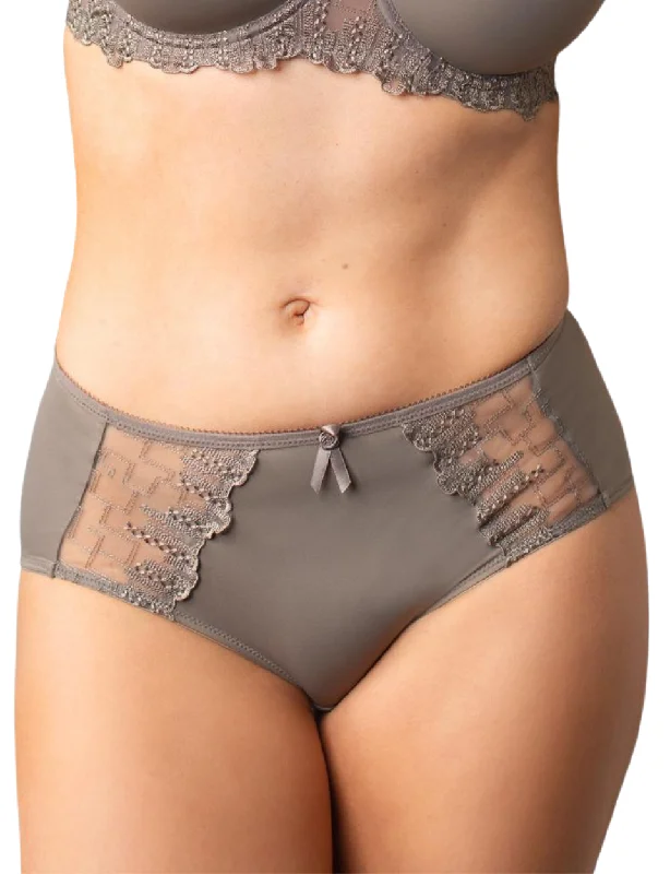 Women's mid - rise briefs with a bow detailFit Fully Yours Elise Brief, Dark Taupe