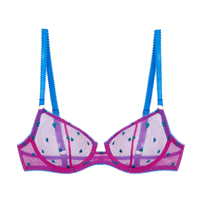Women's bras with a lift and separate functionMabel Heart Embroidery Underwire Bra