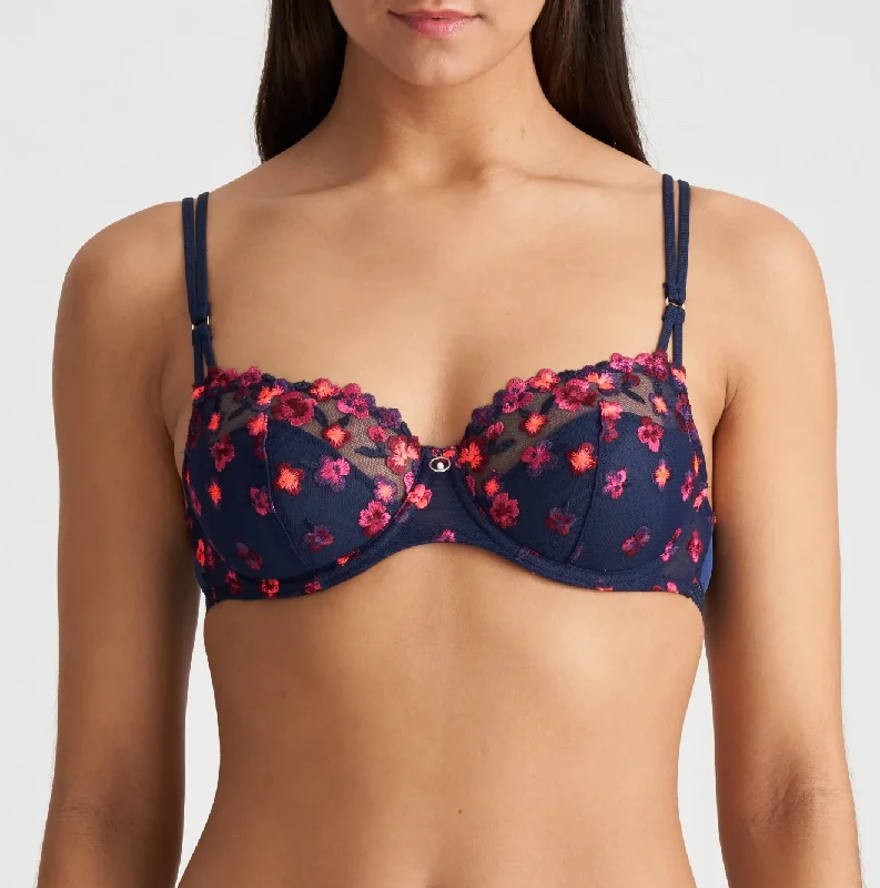 Women's bras with a slimming effectMarie Jo - Nathy Half Padded Balcony Bra | Water Blue Women's bras with a slimming effectMarie Jo - Nathy Half Padded Balcony Bra | Water Blue