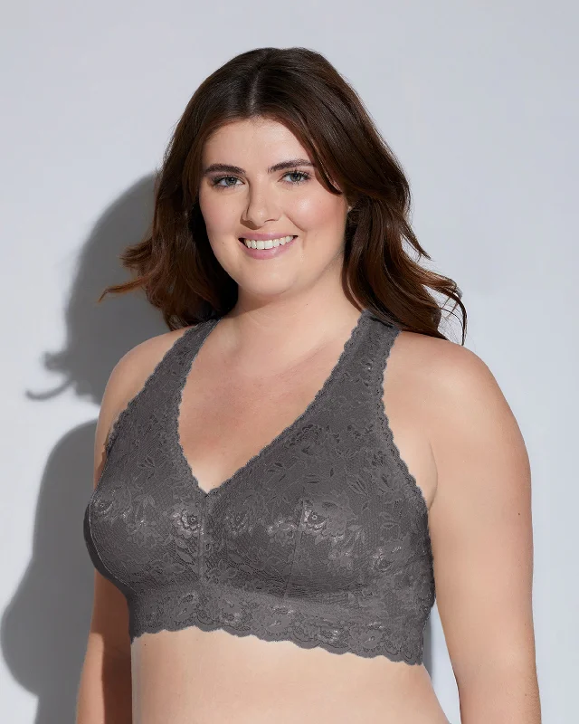 Women's bras with a cotton - polyester blendBralette Taglie Comode Racie Con Spalline Incrociate