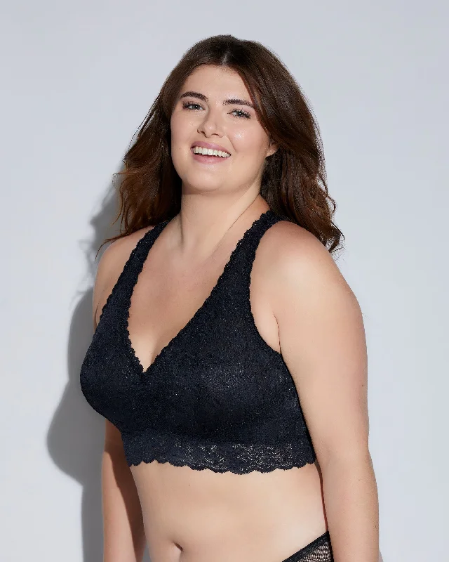 Women's bras made of soft cotton fabricBralette Taglie Comode Racie Con Spalline Incrociate
