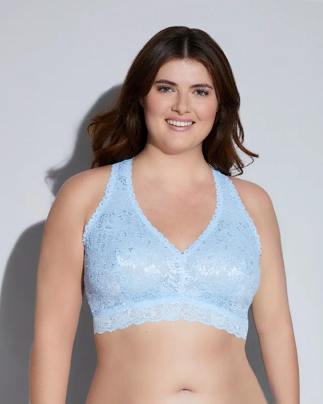 Women's bras featuring a microfiber materialBralette Taglie Comode Racie Con Spalline Incrociate