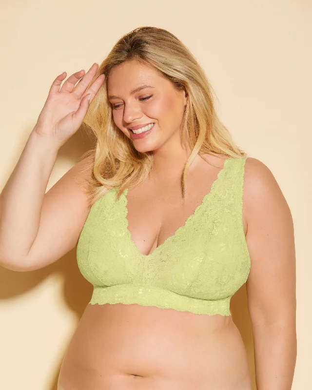 Women's pastel - colored bras for a soft lookUltra Curvy Plungie Longline Bralette