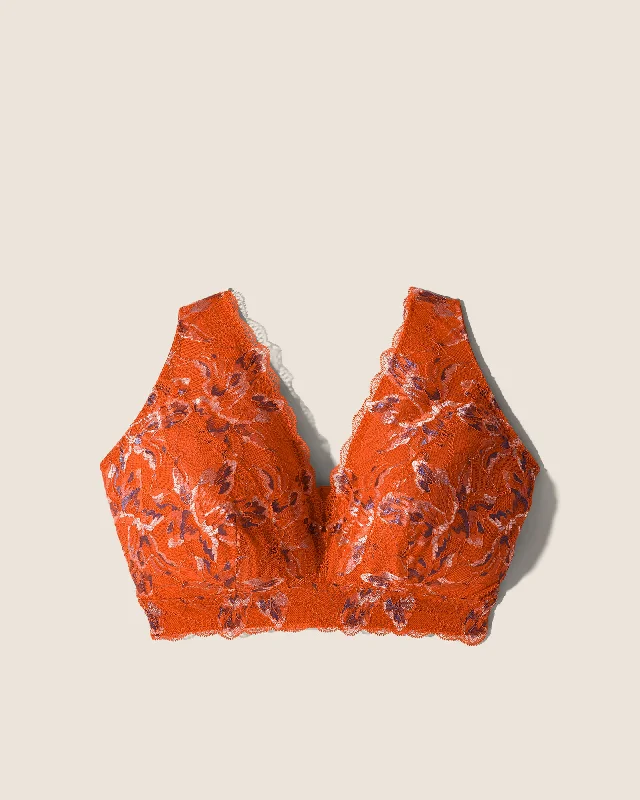 Women's floral - patterned brasBralette Con Fascia Alta Super Curvy
