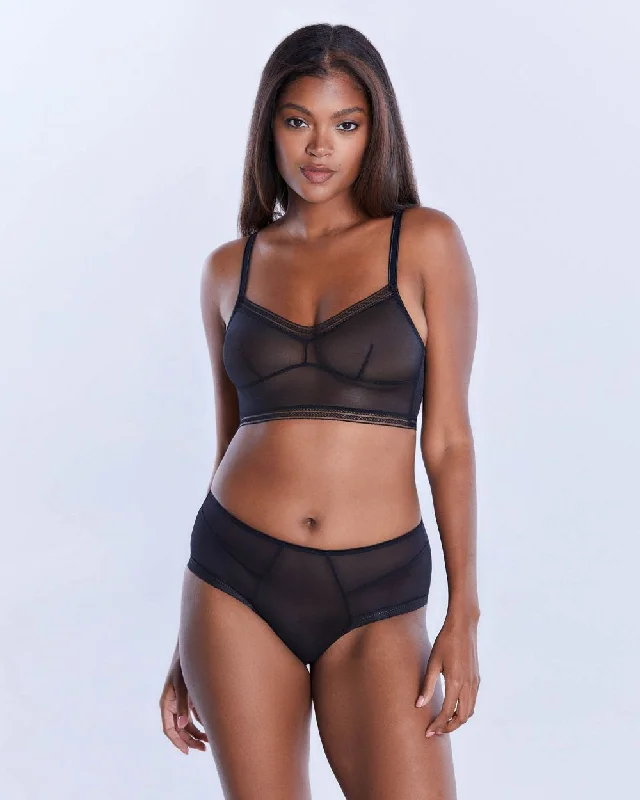 Women's unpadded bras for a natural lookJet Set Mesh Longline Bra