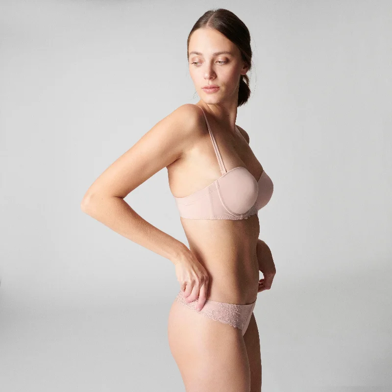 Women's polka - dot brasSimone Perele - Delice Strapless Bra | Blush
