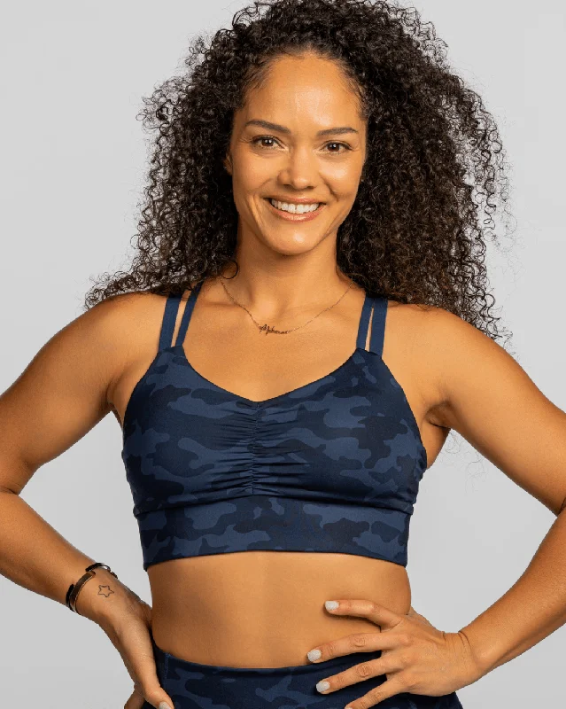 Women's black bras for a classic lookDouble Down Bra – Looker (Navy Camo)