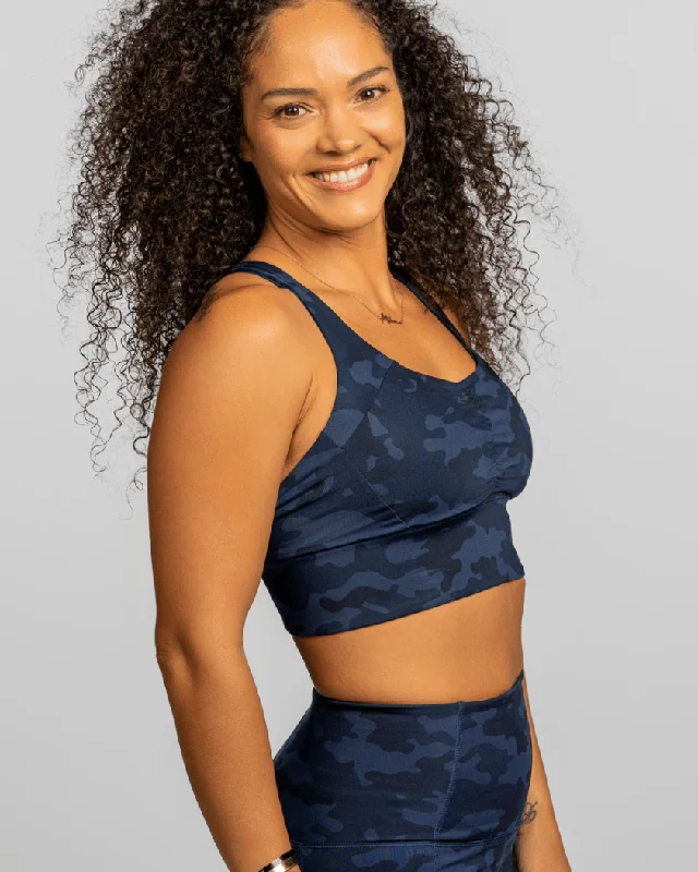 Women's bras with a cotton - polyester blendGametime Bra – Looker (Navy Camo)