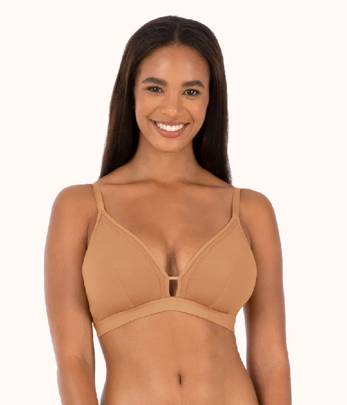 Women's bras with a cotton - polyester blendWomen's bras with a cotton - polyester blendThe Busty Bralette: Warm Oak