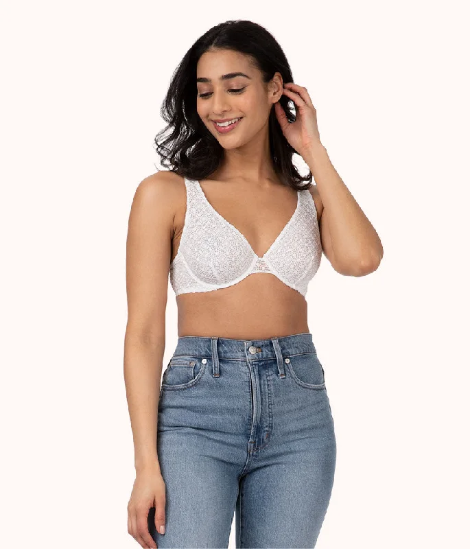 Women's bras featuring a microfiber materialWomen's bras featuring a microfiber materialThe Crochet Lace Unlined Plunge Bra: Fresh White Women's bras featuring a microfiber materialWomen's bras featuring a microfiber materialThe Crochet Lace Unlined Plunge Bra: Fresh White