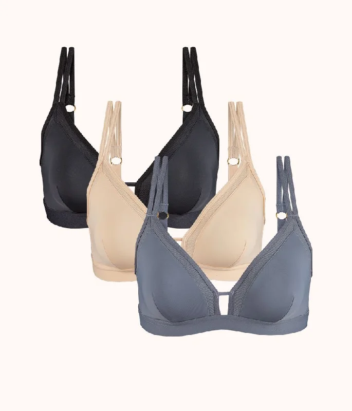 Women's strapless bras with silicone gripWomen's strapless bras with silicone gripThe Mesh Trim Padded Bralette Trio: Toasted Almond/Jet Black/Smoke Women's strapless bras with silicone gripWomen's strapless bras with silicone gripThe Mesh Trim Padded Bralette Trio: Toasted Almond/Jet Black/Smoke