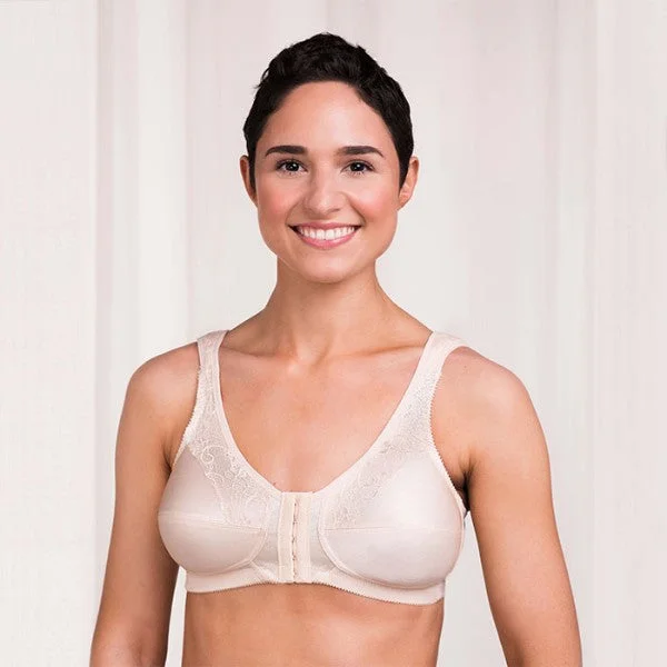 Women's bras with a lace overlayTrulife Bethany Front and Back Closure Mastectomy Bra