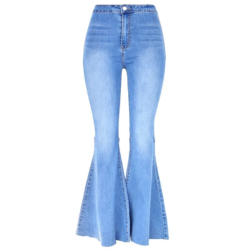 Women's linen summer pants High - rise flare women jeans for a 70s - inspired look KittenAlarm - High Quality Women retro high waist jeans spring autumn stretch wash thin wide leg pants flared denim trousers female J034 Women's linen summer pants High - rise flare women jeans for a 70s - inspired look KittenAlarm - High Quality Women retro high waist jeans spring autumn stretch wash thin wide leg pants flared denim trousers female J034