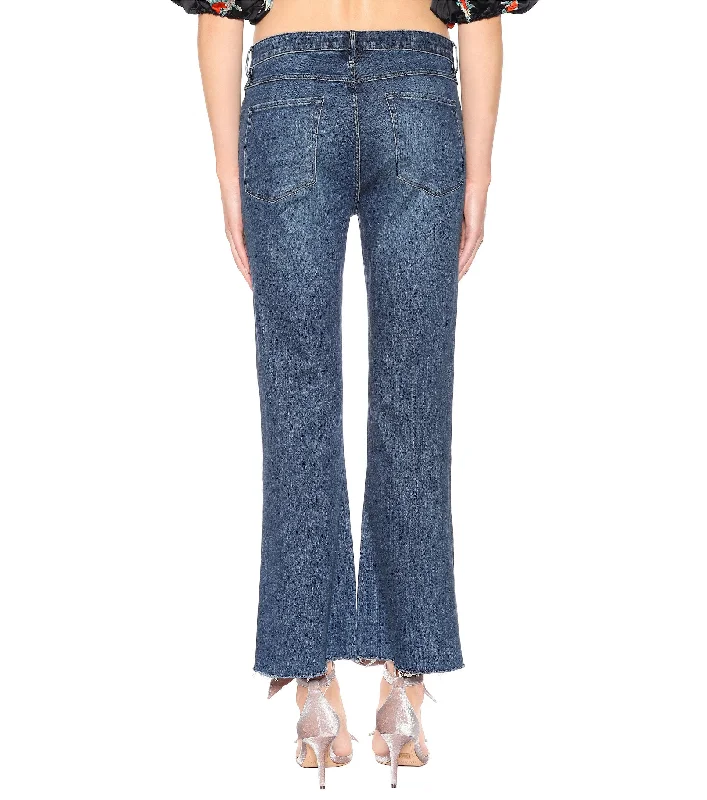 Women's pants with moisture - wicking technology High - rise flare women jeans for a 70s - inspired look 3 X 1 Women's W25 Midway Extreme Cropped Jeans Fringed Edges Women's pants with moisture - wicking technology High - rise flare women jeans for a 70s - inspired look 3 X 1 Women's W25 Midway Extreme Cropped Jeans Fringed Edges