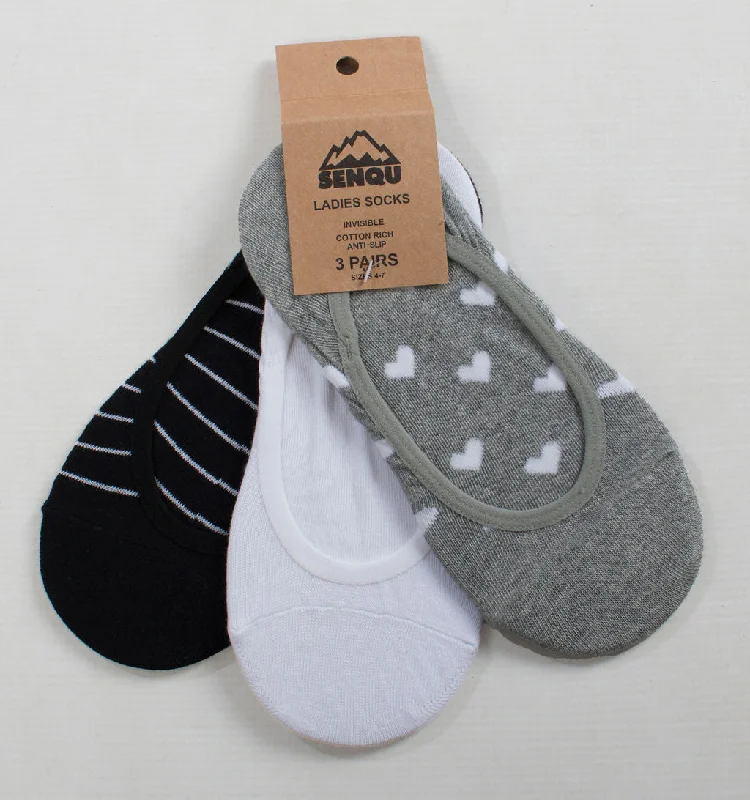Women's over - the - calf socks with a stripe design3PACK MONO SECRET SOCKS – MULTI