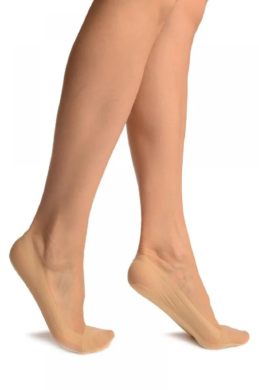 Women's cable - knit ankle socks for a cozy styleBeige Mesh With Silicon Grip Cotton Sole Footsies Women's cable - knit ankle socks for a cozy styleBeige Mesh With Silicon Grip Cotton Sole Footsies