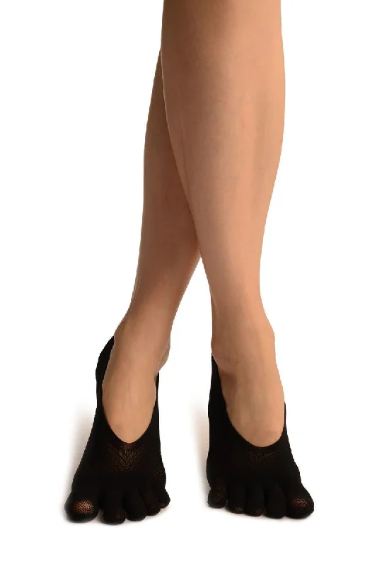 Women's compression socks for improved circulationBlack Diagonal Stripes Mesh Separate Toes Footsies Women's compression socks for improved circulationBlack Diagonal Stripes Mesh Separate Toes Footsies