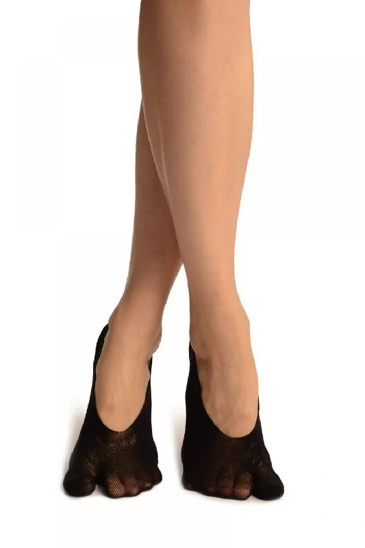 Women's satin - trimmed socks for a touch of eleganceBlack Hearts Mesh Four & One Separate Toes Footsies Women's satin - trimmed socks for a touch of eleganceBlack Hearts Mesh Four & One Separate Toes Footsies