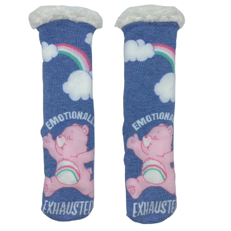 Women's spandex - infused socks for stretchCare Bear Fuzzy Sock