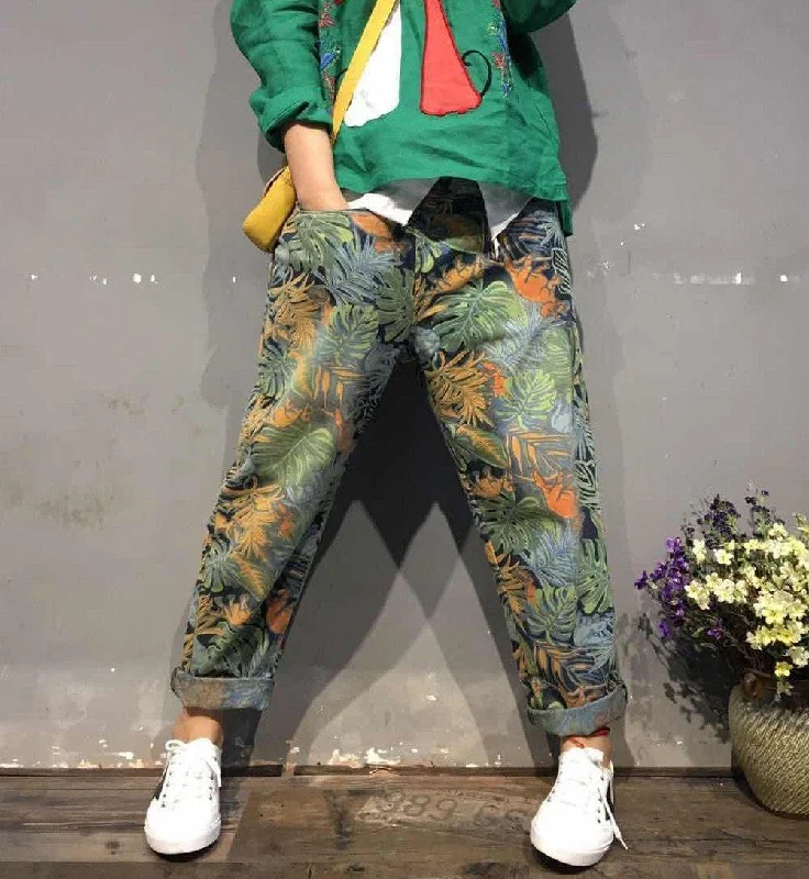 Women's eco - friendly organic pants Mom jeans for a nostalgic and casual look Cubano Retro Hipster Jeans