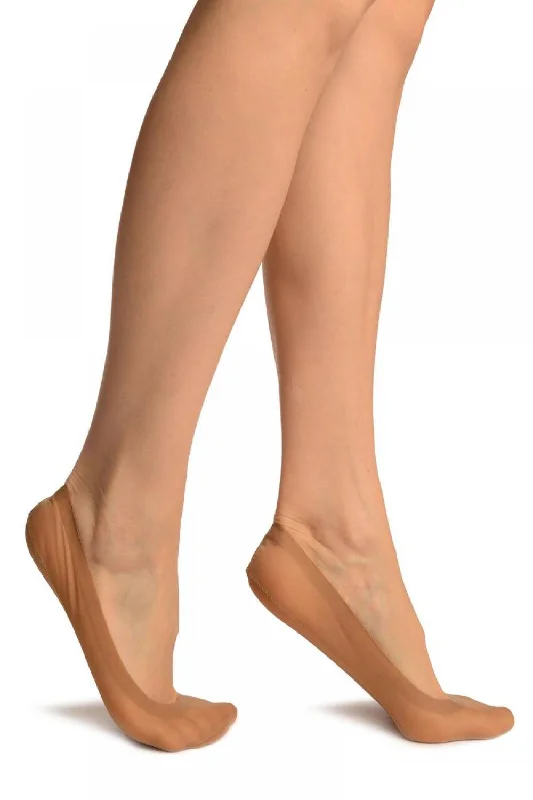 Women's compression socks for improved circulationDark Beige Low Rise With Silicon Grip & Cotton Sole Footsies