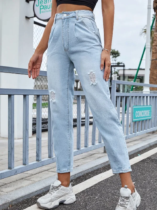 Women's cargo hiking pants Embroidered women jeans with intricate patterns Distressed Straight Jeans with Pockets Women's cargo hiking pants Embroidered women jeans with intricate patterns Distressed Straight Jeans with Pockets