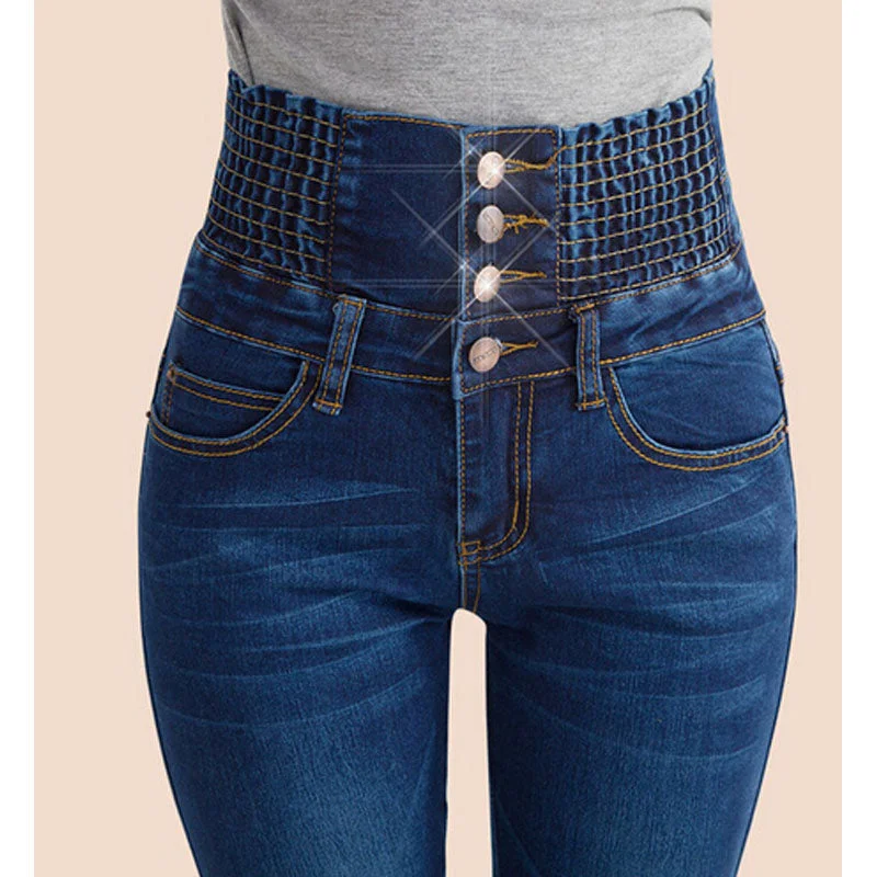 Women's skinny jeans pants High - waisted women jeans for a flattering silhouette KittenAlarm - Fashion Women Denim Pants Elastic High Waist Skinny Stretch Jean Female Spring/Autumn Jeans Feet Pantalones Mujer Plus Size Women's skinny jeans pants High - waisted women jeans for a flattering silhouette KittenAlarm - Fashion Women Denim Pants Elastic High Waist Skinny Stretch Jean Female Spring/Autumn Jeans Feet Pantalones Mujer Plus Size