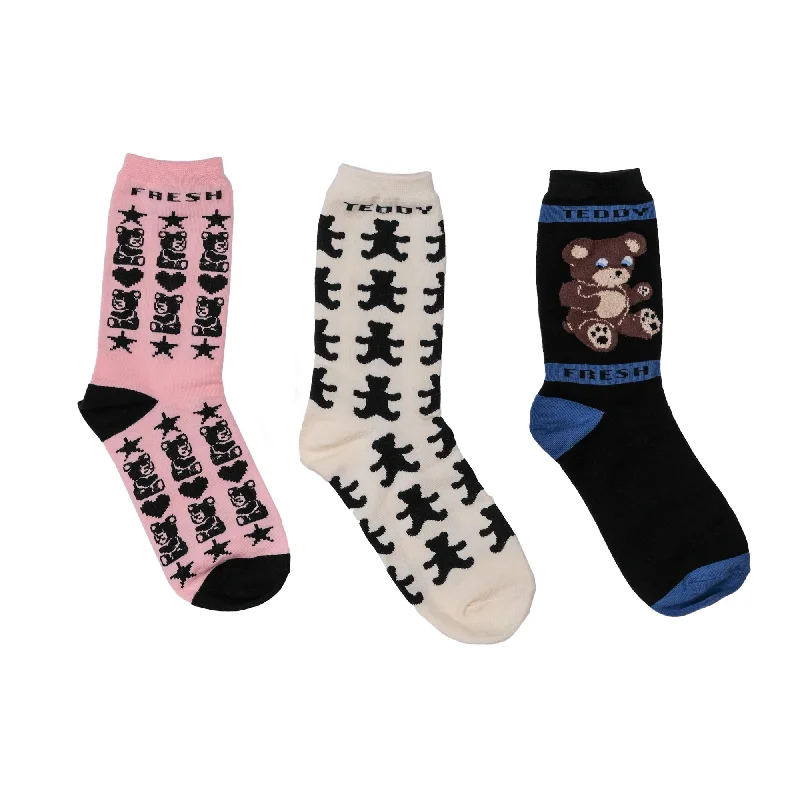 Women's bamboo fiber socks for eco - friendlinessJacquard Socks 3-Pack