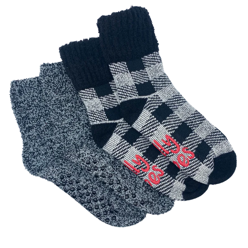 Women's knee - high socks with lace trimJolly Vibes Holiday Slipper Socks with Grippers 2 Pack Women's knee - high socks with lace trimJolly Vibes Holiday Slipper Socks with Grippers 2 Pack