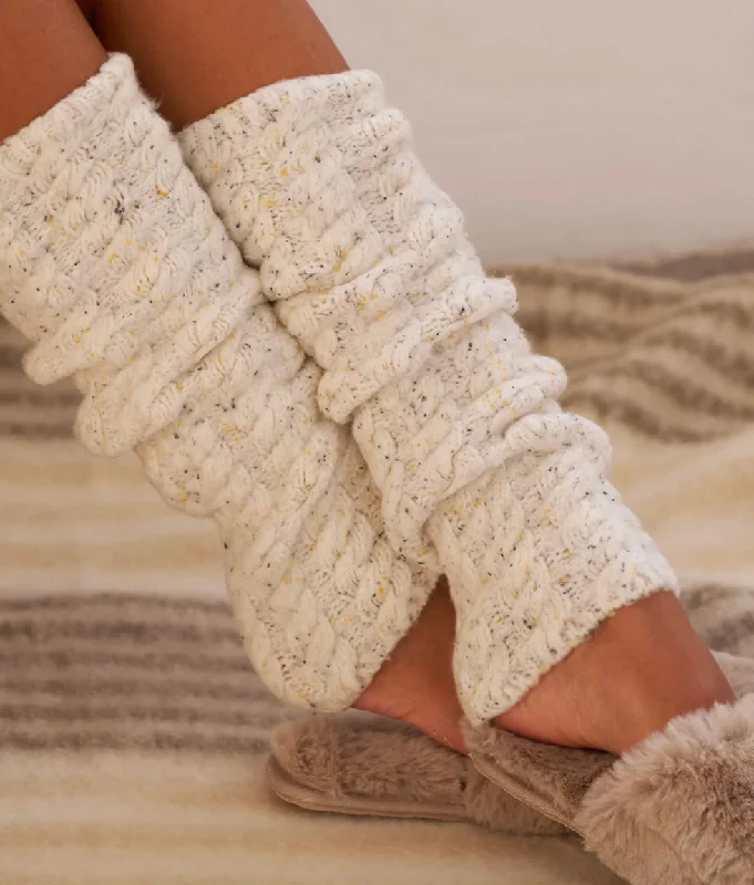 Women's silk - lined socks for a luxurious feelLEMON TWEED LEGWARMER