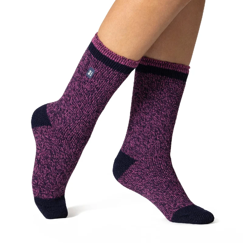 Women's thermal socks for cold weatherLadies Original Rydal Twist Socks - Black & Raspberry Women's thermal socks for cold weatherLadies Original Rydal Twist Socks - Black & Raspberry