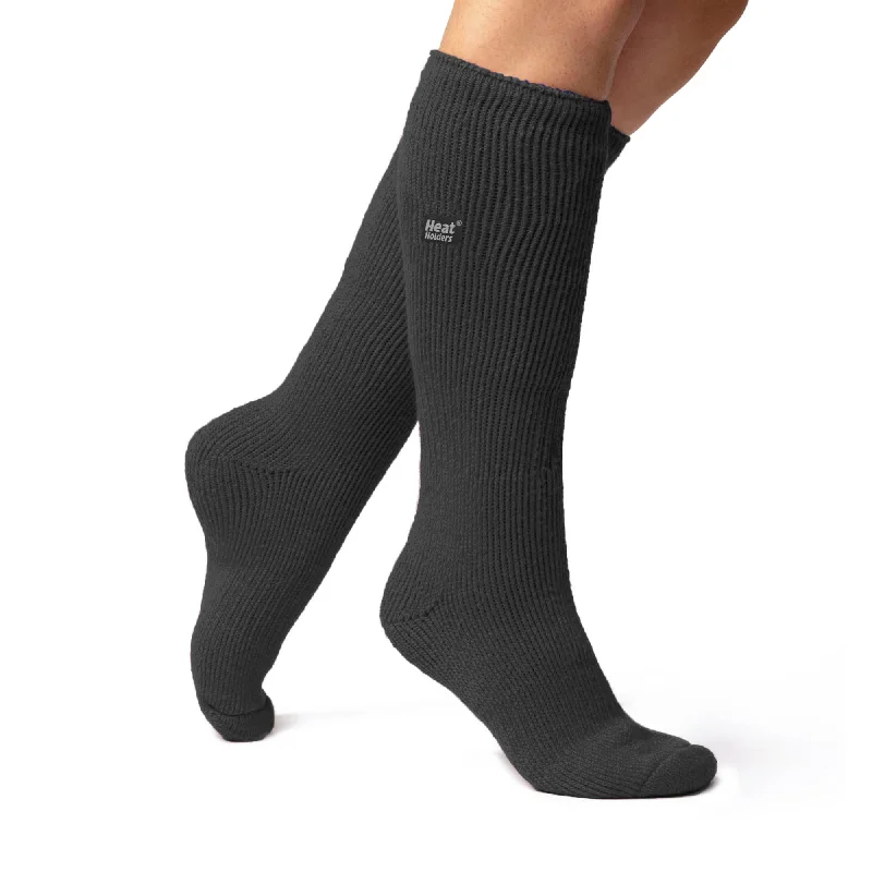 Women's cushioned sole socks for shock absorptionLadies Original Long Leg Socks - Charcoal