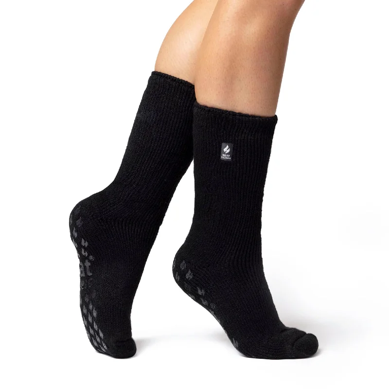 Women's cable - knit ankle socks for a cozy styleLadies Original Thermal Slipper Socks - Black Women's cable - knit ankle socks for a cozy styleLadies Original Thermal Slipper Socks - Black