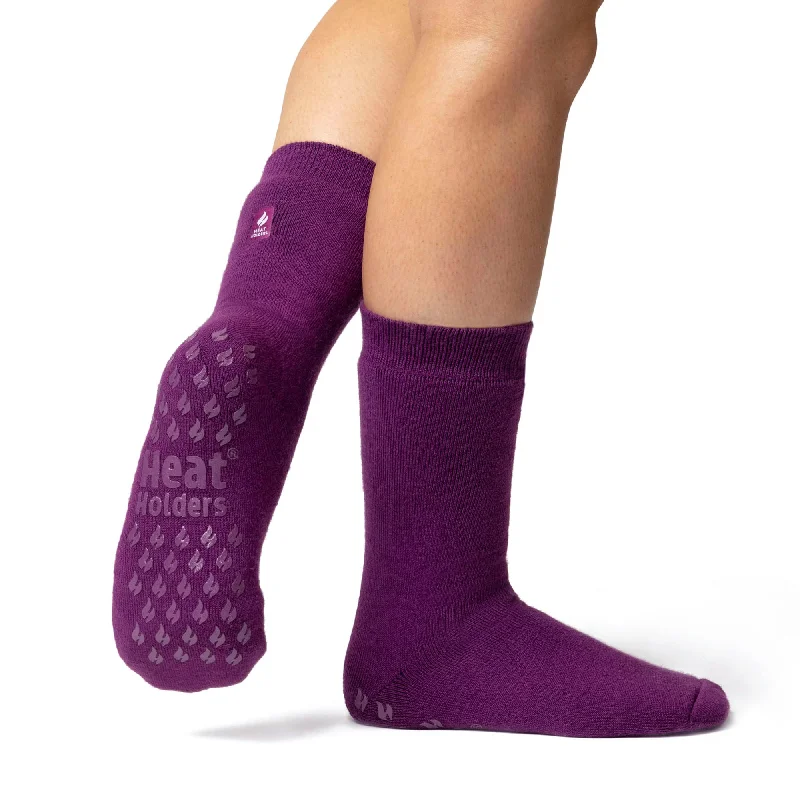 Women's non - slip socks for safetyLadies IOMI Dual Layer Raynaud's Slipper Socks - Violet Women's non - slip socks for safetyLadies IOMI Dual Layer Raynaud's Slipper Socks - Violet