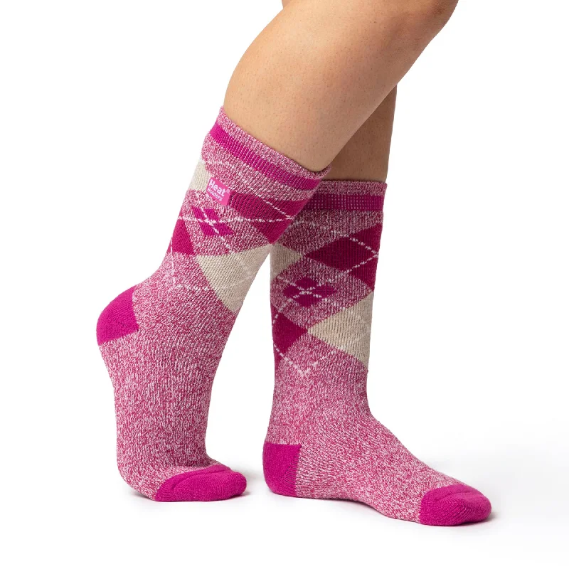 Women's nylon - reinforced socks for durabilityLadies Lite Argyle Socks - Abbey