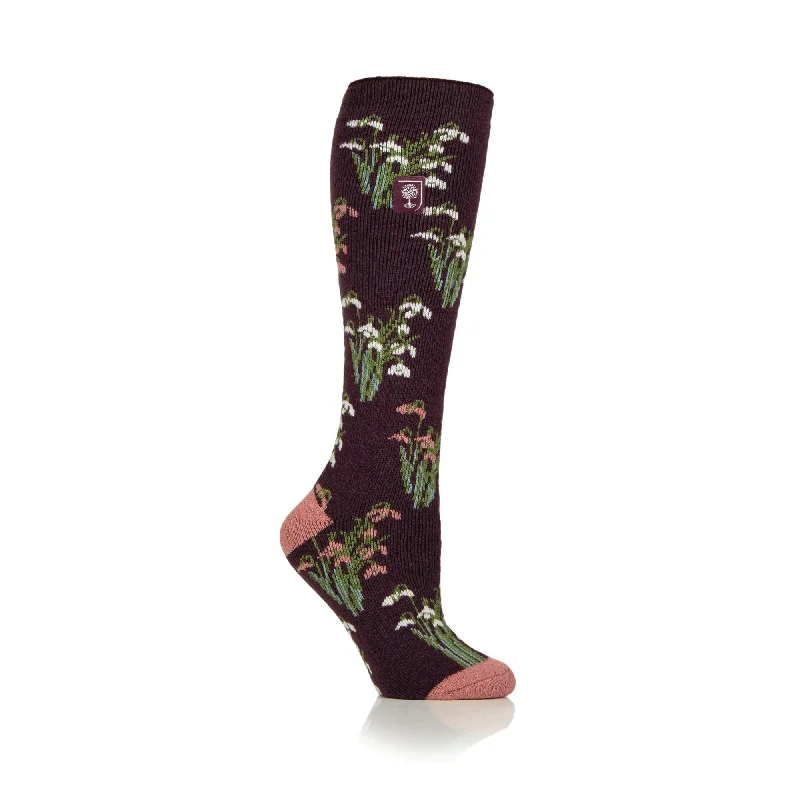 Women's quick - dry socks for water activitiesLadies RHS Lite Wellington Boot Socks - Snowdrops Mulberry Women's quick - dry socks for water activitiesLadies RHS Lite Wellington Boot Socks - Snowdrops Mulberry