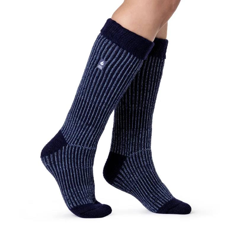 Women's quick - dry socks for water activitiesLadies Original Begonia Long Boot Socks With Turnover Top - Navy Women's quick - dry socks for water activitiesLadies Original Begonia Long Boot Socks With Turnover Top - Navy