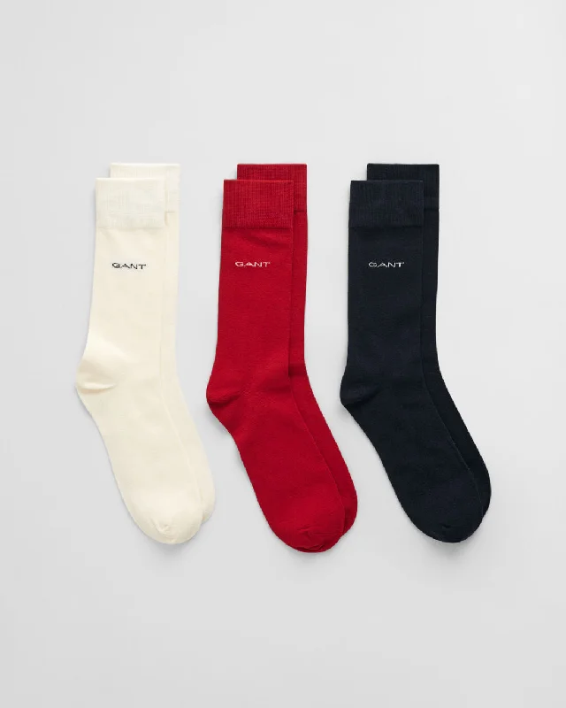 Women's non - slip socks for safetyMens 3 Pack Soft Cotton Socks Cream