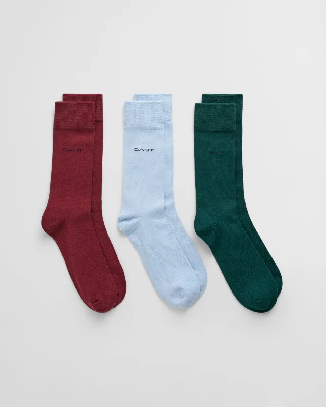 Women's knee - high socks with lace trimMens 3 Pack Soft Cotton Socks Woody Green
